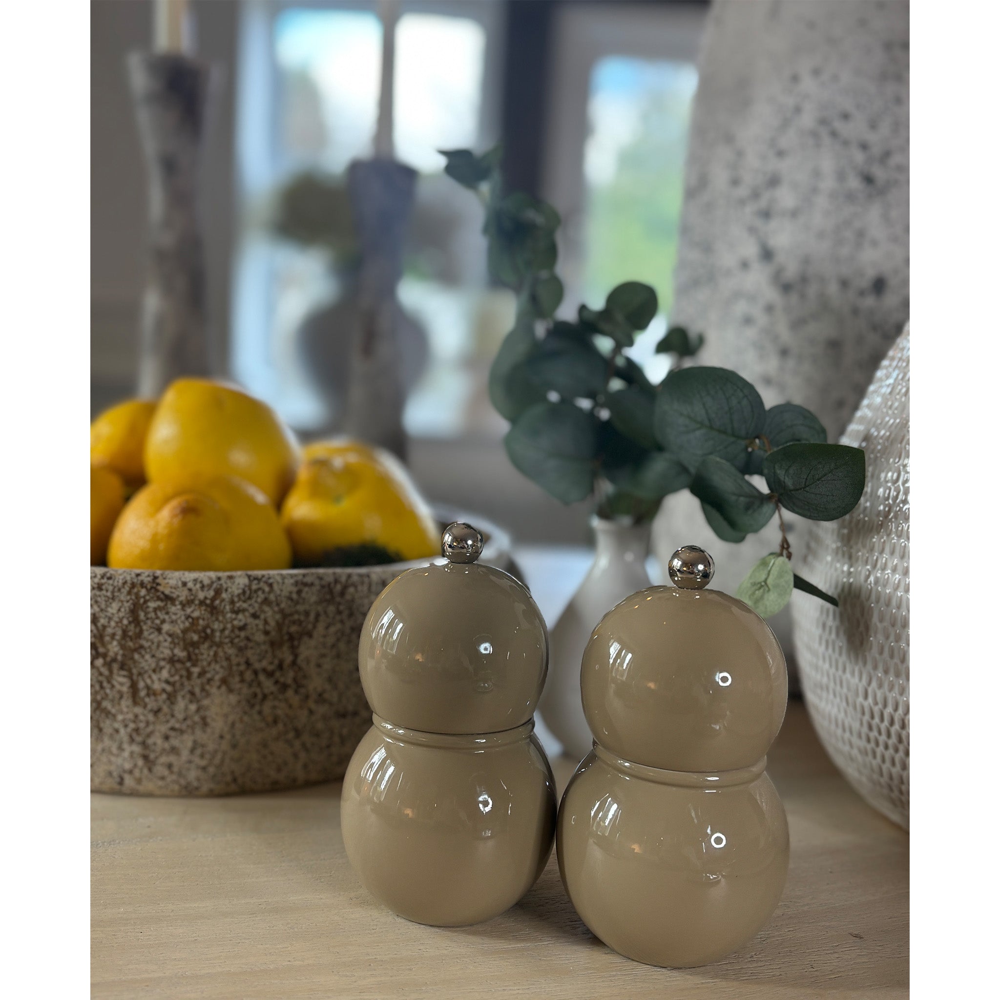 Bobbin Salt & Pepper Grinder in Taupe